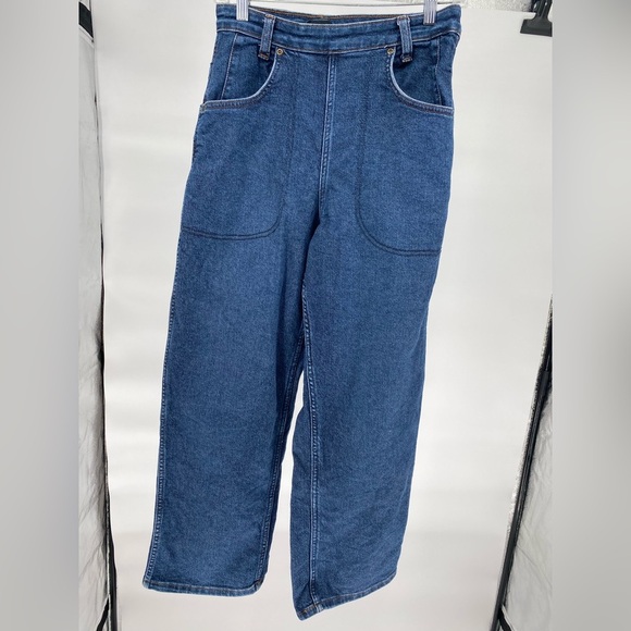 Vintage side zipper Lee Blue Relaxed Fit Jeans - Picture 1 of 7